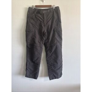 The North Face Men's L Convertible Hiking Trousers Gray Zip Off Cargo Belted